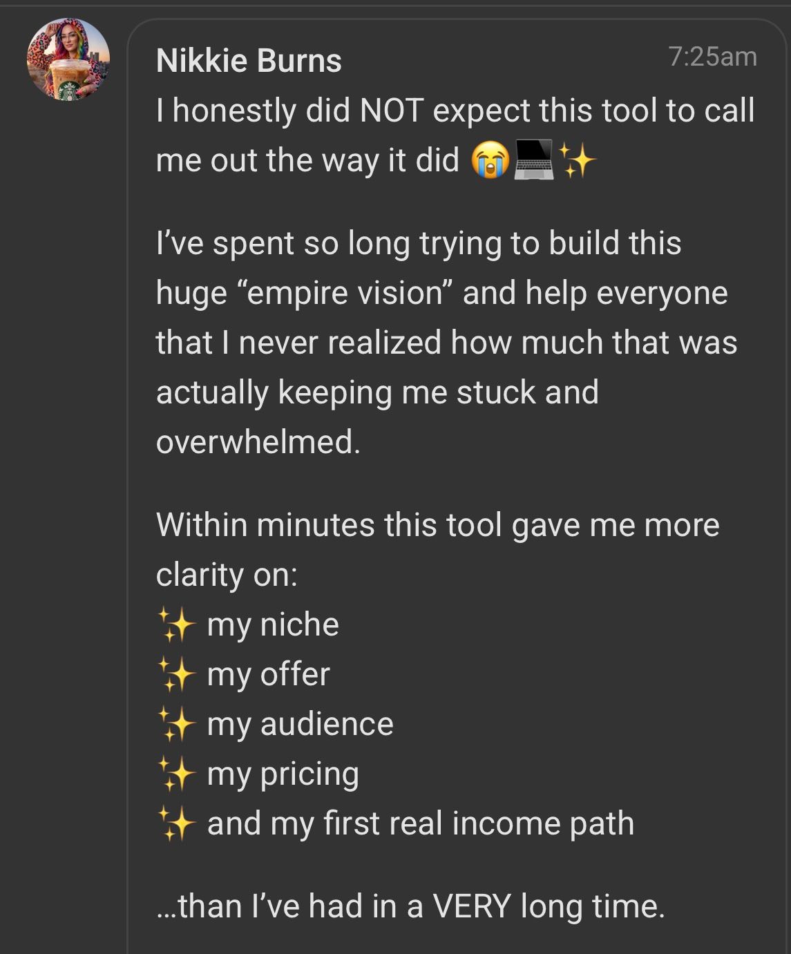Nikkie Burns diagnostic clarity